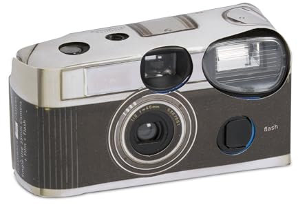 Weddingstar Disposable Camera with Flash - Single Use 35mm Film Camera for Wedding or Party Favors - Vintage