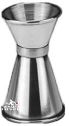 CHFYIJYHM Jigger de Doble Barra, Apertura Amplia de Acero Inoxidable 304, for dosificación eficiente de cócteles, Apariencia Brillante, fácil Limpieza(Silver 30-50ml)
