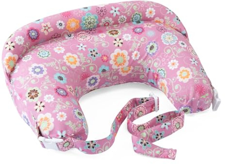 Boppy Cuscino Allattamento Deluxe, Supporto per Allattamento al Seno e con Biberon, Forma Ergonomica con Supporto per Mamma e Bambino, Imbottitura Piena, Sfoderabile e Lavabile in Lavatrice, 0M+