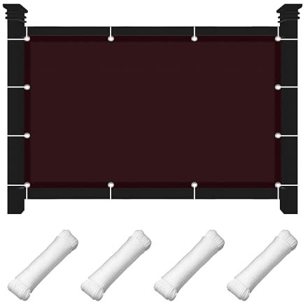 Tenda a Vela Ombreggiante 1.6 x 7 m Protezione Solare Raggi UV Telo Parasole Tenda da Sole Protezione Raggi UV Antivento con Occhielli per Esterno Giardino Piscina, Weinrot
