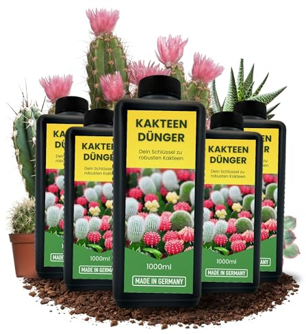 TronicXL Engrais concentré pour cactus - Fabriqué en Allemagne - 5 l - Engrais liquide universel pour plantes grasses - 5000 ml - 5 x 1 l - Engrais pour cactus