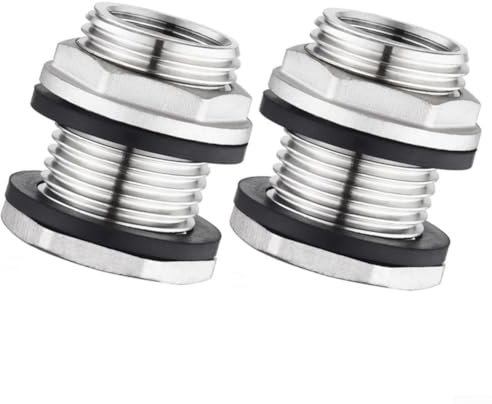 Connettore per tubo flessibile in acciaio inox, GHT per tubo da giardino filettato in acciaio inox, paratia per serbatoio a prova di perdite, accessori da parete per cabina