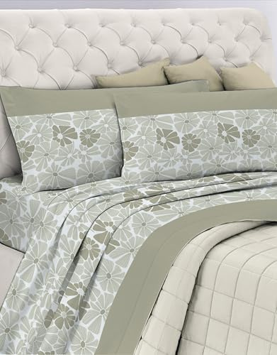 GEMITEX Completo Letto Cotone In, 100% COTONE, Traspirante, Privo di Sostanze Nocive, Qualità Certificata STANDARD 100 by OEKO-TEX Fiducia nel Tessile, MATRIMONIALE, G25/TORTORA, Designed in Italy
