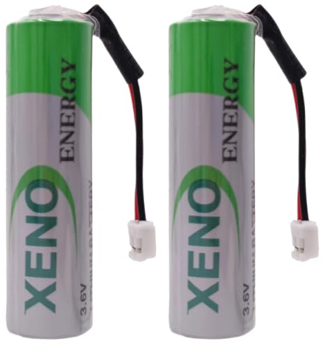2-Pack XL-060F AA 3.6V Lithium Battery 2400mAh for Alarm Systems Tracking Devices Meter with Plug
