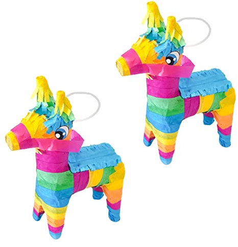 WEKAMOS 2 Pezzi Pinata Donkey per Feste Messicane Compleanni e Celebrazioni con Divertenti
