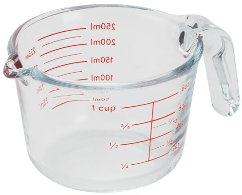 Judge Verre doseur de cuisine – 250 ml, verre borosilicate, résistant à la chaleur et passe au lave-vaisselle