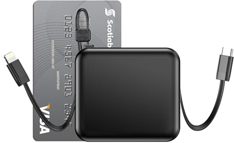 Power Bank 10000mAh Ultra Compact & Léger (170g), Batterie Externe Portable Mini (6.8cm) avec Charge Rapide PD 22.5W et LCD, 3 Ports Parfait pour Voyage/Bureau (Noir)