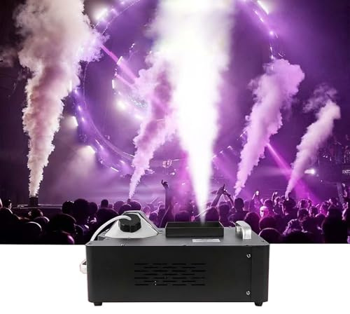 QFGain Machine à FuméE Professionnelle - DéBit De FuméE De 18 000 Pi³/Min, Hauteur De Brouillard De 8 MèTres, Fonction DM×512 Et éCran LCD, éClairage Dynamique Rvb 24 Couleurs, pour ScèNe De 3000W