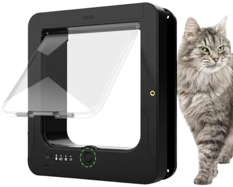 Elektronische Chip-Hundeklappe – SureFlap Elektronische Chip-Klappe mit Verriegelungsmodus, kompatibel mit Halsbändern und Mikrochips, kompatibel mit Halsbändern und Mikrochips, kompatibel mit