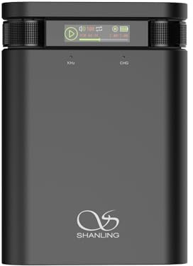 Shanling H2 Decoder Kopfhörerverstärker All-in-One, Bluetooth 5.0, DAC 43198, USB XU208, 3,5mm + 4,4mm Balanced Ausgang, Display mit Akku, Lokale Wiedergabe (Black)