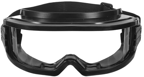 ABOOFAN Anti-fog Safety Goggles for Construction and Lab Use, Black High-temperature Resistant Eye Protection with Splash and Wind Dust Proof Features