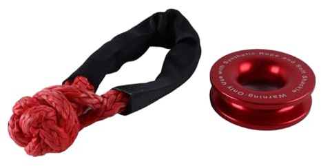 Riven Grillete suave sintético con anillo de cabrestante, 41000 libras y cubiertas protectoras, juego de grillete suave para ATV UTV SUV Offroad grúa