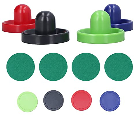 Xiuganpo Bord Air Hockey Tillbehör Set Hög Slagkraft Plast Pushers Pads Puckar för Alla Standardbord, Bekväm Spelupplevelse för Bordsentusiaster