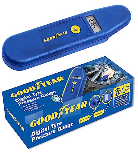 Goodyear Car Digital Tyre Pressure Gauge with LCD Display Suitable for Motorcycle Van Bicycle Scoote