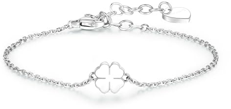 S'Agapõ Bracciale Donna in Acciaio con Simbolo Quadrifoglio | Collezione Click - SCK10