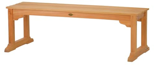 Kai Wiechmann Teak Gartenbank ohne Lehnen 140 cm Massivholz wetterfest