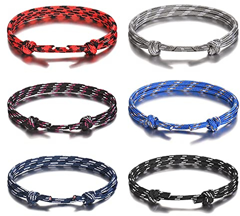 Jeka Valentines Day Gifts for Teens Teenagers, Braided Rope Woven Friendship Best Friends Surfer Bracelets for Men
