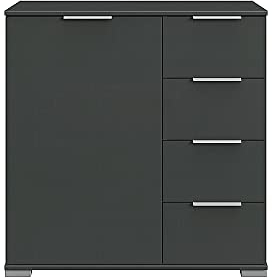 Lomadox Schlafzimmer Kombikommode in Graphit, B/H/T ca. 81/83/41 cm