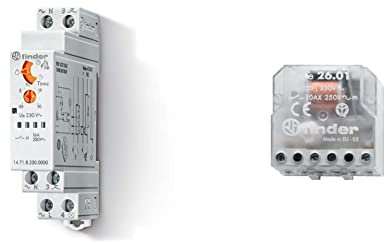 Temporizzatore Luce Scale Tipo 147182300000Pas - Serie 14 Finder & Relè ad impulsi Tipo 260182300000PAS - Serie 26
