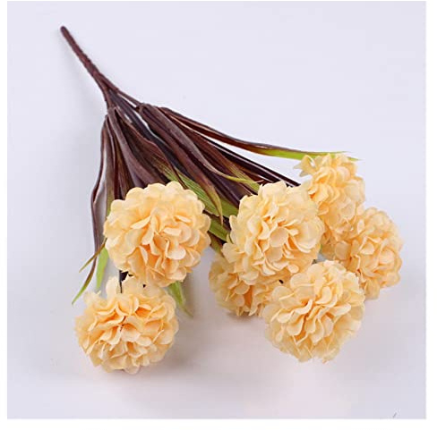 Fausses Fleurs Multicolore Soie Hortensia Fleur Artificielle Blanc Fleurs De Mariage Petit Bouquet Faux Fleurs Fête De Noël DIY Decoratio Décoration de Fleurs artificielles réalistes (Color : Medium