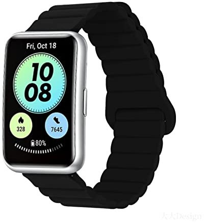 Silikon Armbänder für Huawei Watch Fit 2/ Watch Fit Männer und Frauen Bewegung mit Magnet Armbänder Ersatzband mit Magnet Armbänder Kompatibel mit Huawei Watch Fit 2/ Watch Fit (6,Fit 2)