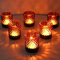 Vohocandle Lot de 12 photophores en Verre ambré Vintage pour Mariage, Festival, Vacances