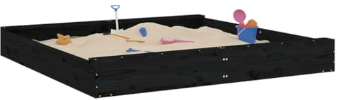 Gecheer Sandkasten, Garten Spielhaus, Sandbox, Holzsandkasten mit Sitzen Quadratisch