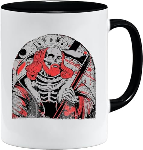 Nordisk vikingakopp | mugg present presentidé för gamla män pappa morfar kaffekopp vikingamotiv dödskalle öl-thors hammare (VIKING017)