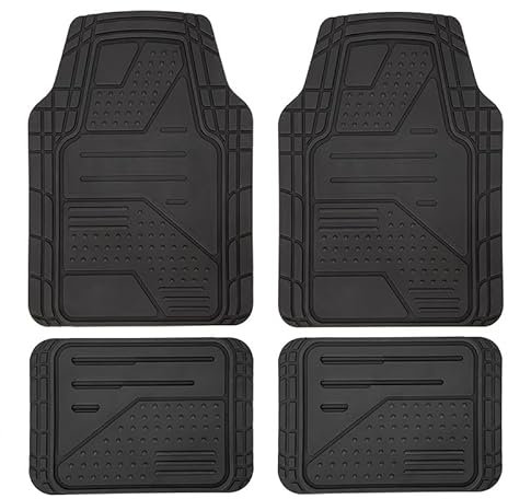 YUEGOO 4 Stück Gummimatten Auto Fussmatten für Cupra Formentor 2020-2023, Passgenaue Antirutschmatten Auto Gummi Fußmatten Allwettermatten, Hoher Rand, Wasserdicht,A-Black