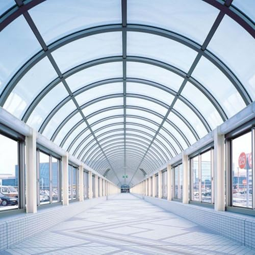ZHZHXR Wetterfeste Platten for Außen, Dachplatten aus Polycarbonat Leicht zu Biegen Schlagfestes PC Platten for Garten, Vordächer, Fenster (0.6x9m/1.97x29.52ft)