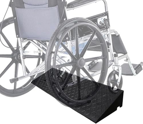 Schwellenrampe, Treppen, Türen, Schwellenrampe für ältere Menschen, Rollstühle, Gehhilfen, Auto, LKW, Fahrzeug, rutschfeste Gummi-Bordsteinerhöhung, Zugangsrampen, Belastung 3 Tonnen (4 cm)