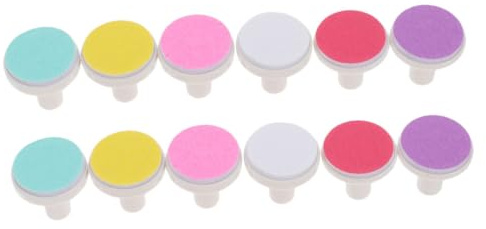SUPVOX 12 Testine Limetta per Unghie per Bambino Bambina Kit Elettrico per Cura Unghie Protetto e Facile da Usare per Bambino Bambina Festa di Compleanno e Natale
