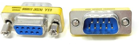 DRUT 1pcs. D9 Male to D9 Female 9-Pin VGA Serial RS232 Adapter Converter, DB9 Gender Changer Port Saver for Serial Devices and Communication Equipment