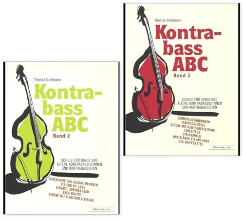 Kontrabass ABC Band 2 + Band 3 (GH 11747, GH 11748, 9783905847581, 9783905847598) + Soundman-Notenheft + 2 Notenbleistifte (Starterset)