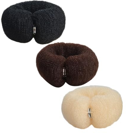PartyKindom 3 Stück Haardonut Former aus Nylon für Fluffige Dutt Frisuren Haarstyling Accessoires für Damen im Hairstyling und Barbershop
