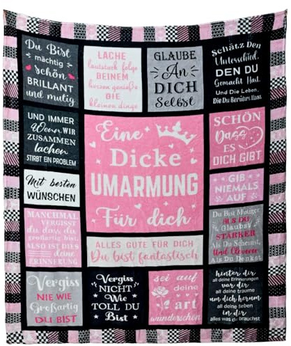 Geschenke für Freundin - 150x130CM Umarmung Geschenk, Geschenk Beste Freundin Geburtstag, Freundinnen Geschenkideen Geschenke, Aufmunterung Geschenke Freundin, Geschenke für Frauen Umarmung Decke