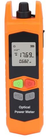 ZASCHMOY High Accuracy Optical Fiber Power Meter with LED Light | Portable Fiber Optic Cable Tester for FC SC ST Universal Interface | 7 Wavelength Support ±0.2dB Measurement