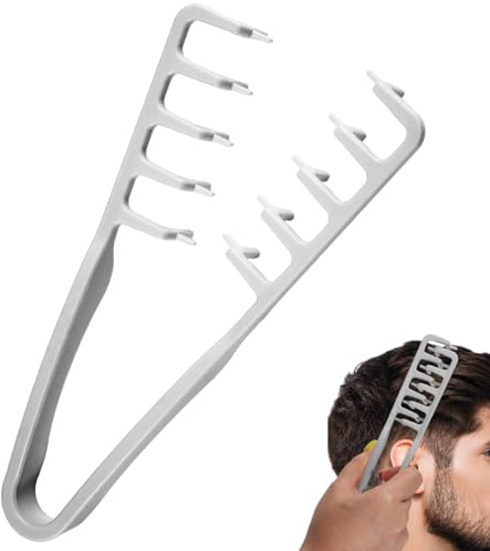 Texturizing Comb, 2026 Men's Texture Styling Comb, Men's Volumizing Texture Tool, Maximum Root Lift Tool, ABS Plastic Non-Slip Textured Handle (Gray)