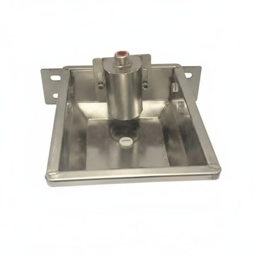 KiBcsLic Abbeveratoio Automatico in Acciaio Inox Con Foro di Scarico Vasca Abbeveratoio a Galleggiante Robusto e Durevole per Allevatori, Piccolo Rettangolare