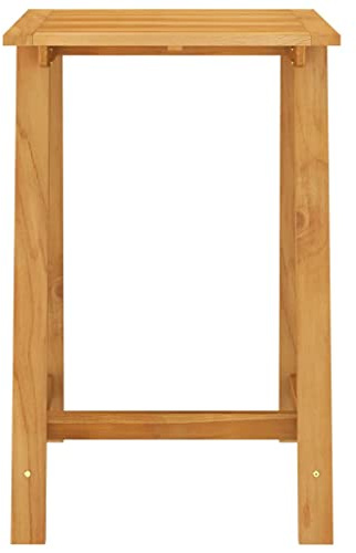 GeenYuu Garten-Stehtisch Akazie Massivholz 70x70x104 cm quadratisch, wetterfest, stabil für Innen und Außen, modernes Design, vielseitiger Outdoor Table für Terrasse und Garten