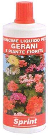 Abono líquido 'Gerani' Producto desarrollado especialmente para garantizar una nutrición equilibrada a geranios y todas las plantas de flores anuales cultivadas en macetas, en casa, en el jardín y en