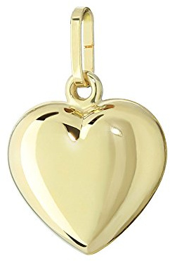 NKlaus 585 oder 333 Gelb Gold Herz Anhänger Ketten hochglanzpoliert 13x12,5mm Damen Mädchen