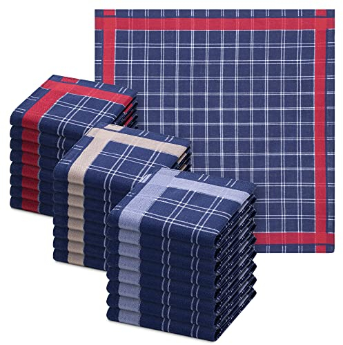 JEMIDI Herren Taschentücher aus Baumwolle - Stofftaschentücher im Set - Herrentaschentücher - Baumwolltaschentücher - Taschentücher Herren - Einstecktuch versch. Farben