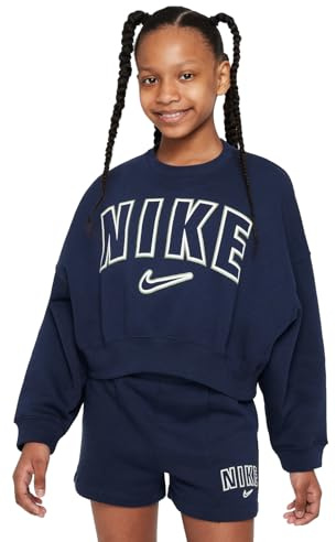 Nike FN7720-451 G NSW Trend FLC Crew PRNT Shorts Girl'S Obsidian Tamaño M