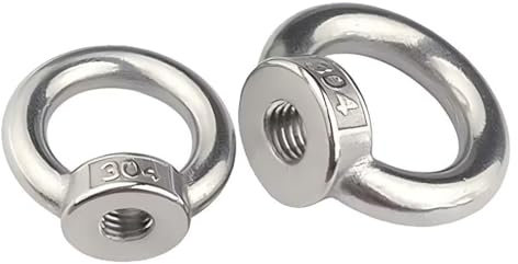 GddOGUK Augbolzen Hebeösenmuttern, 1–3 Stück, 304 Edelstahl, Ringösenschraube, Schulterösenschraube, M3, M4, M5, M6, M8, M10, M12, M14, M16, M18, M20 Einfache Struktur