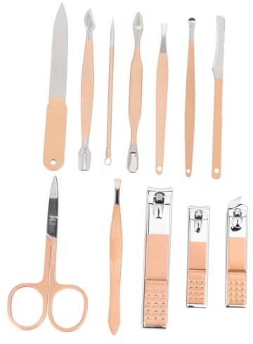 BESTYASH Set de Soin des Ongles Or Rose Kit de Manucure Pratique pour Soin des Mains Visage et Outils Ergonomiques et