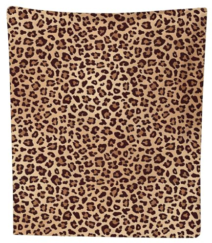 JynxtoyZeal Manta Infantil Franela,Estampado de Leopardo Manta Infantil, Sofá o Cama, Salón(100 x 150cm)