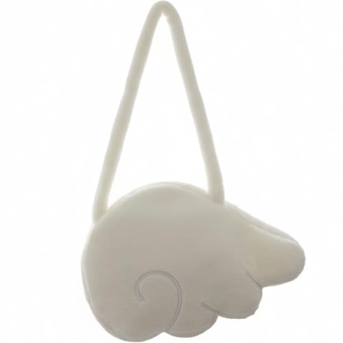 Casiler plysch-axelväska, vit smältande ängel, 3D, fluffig väska för kvinnor, bärväska, fluffig pälshandväska