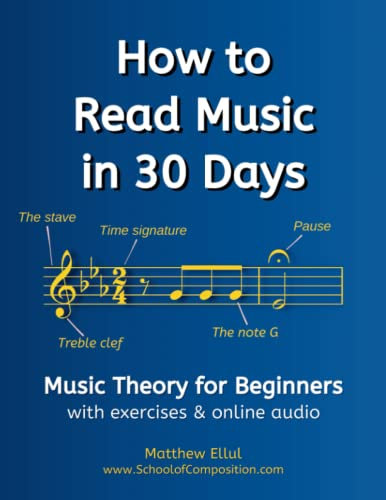 How to Read Music in 30 Days: Music Theory for Beginners - with exercises & online audio (Practical Musical Theory, Band 1)