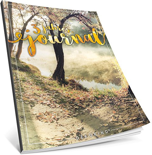 Dékokind® 3 Jahres Journal: Ca. A4-Format, 190+ Seiten, Vintage Softcover • Dicker Jahreskalender, Tagebuch für Erwachsene, Kalenderbuch • ArtNr. 14 Märchenwald • Ideal als Geschenk